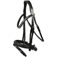 Hans Melzer Horse Equipment Hans Melzer Trense Valluhn schwarz/silber schwedisches Reithalfter WB EXTRA (KB-Kaltblut)