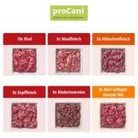 ProCani BARF-Paket pur Rind und Geflügel Sort. 50x500 g
