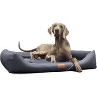 Tierlando ® Orthopädisches Hundebett WILLIAM Easy-Clean | Luxus Hundesofa schwarz/ graphit 1,3 m, 22 cm, 1 m