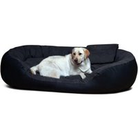 Tierlando Hundebett PHILIP VIP Kunstleder Velours 110 140 170cm XL XXL XXXL schwarz 1,4 m, 30 cm, 1 m