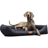 Tierlando ® Orthopädisches Hundebett WILLIAM Easy-Clean | Luxus Hundesofa schwarz 1,3 m, 22 cm, 1 m