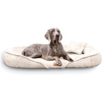 Tierlando XENIA - Orthopädisches Hundebett / Hundesofa creme 1,15 m, 20 cm, 90 cm