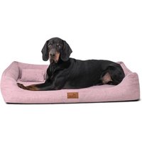 Tierlando WILLIAM Couture - Orthopädisches Hundebett altrosa 1,3 m, 22 cm, 1 m
