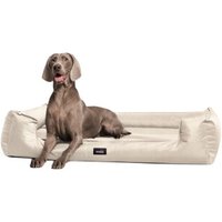 Tierlando GOOFY - Orthopädisches Hundebett aus Polyester inkl. Matratzenschoner creme 1,3 m, 25 cm, 1 m