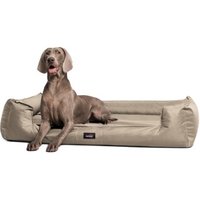 Tierlando GOOFY - Orthopädisches Hundebett aus Polyester inkl. Matratzenschoner beige 1,3 m, 25 cm, 1 m