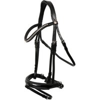 Hans Melzer Horse Equipment Hans Melzer Trense Hagen schwarz unterlegt LACK WB EXTRA (KB-Kaltblut)