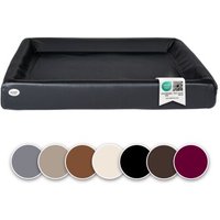SABRO Hundebett KUDDE Kunstleder schwarz 70 cm, 85 cm