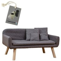 Rohrschneider Hundesofa Chicago mit Gratis-Beigabe grau/ grau