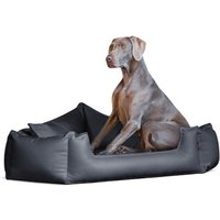 Tierlando SPENCER Eckiges Orthopädisches Hundebett schwarz/ graphit 1,25 m, 26 cm, 1,25 m