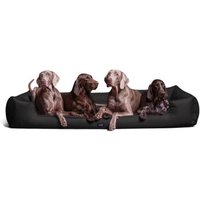 Tierlando GOOFY - Orthopädisches Hundebett aus Polyester inkl. Matratzenschoner schwarz 1,6 m, 25 cm, 1,1 m