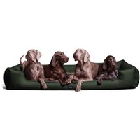 Tierlando GOOFY - Orthopädisches Hundebett aus Polyester inkl. Matratzenschoner dunkles olivgrün 1,6 m, 25 cm, 1,1 m