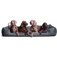 Tierlando GOOFY - Orthopädisches Hundebett aus Polyester inkl. Matratzenschoner grau/ grau 1,6 m, 25 cm, 1,1 m