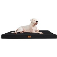 Tierlando OSCAR VISCO - Orthopädische Hundematte Matratze aus Kunstleder schwarz 1,2 m, 11 cm, 90 cm