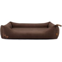 Rudelkönig Hundebett Koye orthopädisch - mit Memory Foam, robust & waschbar braun S