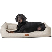 Tierlando WILLIAM Couture - Orthopädisches Hundebett creme 1,6 m, 22 cm, 1,1 m