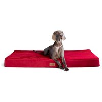 Tierlando STUART ORTHO PLUS - Orthopädische Hundematte dunkelrot 1,2 m, 13 cm, 90 cm