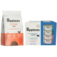 Applaws Adult Mischfütterung Applaws Adult Huhn mit Lachs 2kg + Multipack Adult 12x70g Fischauswahl