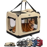 Lionto Hundetransportbox - faltbar - beige XL