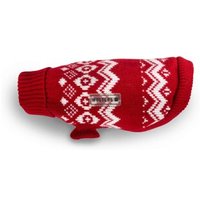 Wolters Strickpullover Norweger Mops & Co. Hundezubehör weiß/ rot 40 cm