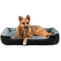 Lionto Hundebett mit Wendekissen grau/ schwarz XL