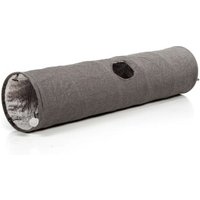Canadian Cat Company Katzentunnel XXL mit Kuschelfell grau