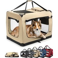 Lionto Hundetransportbox - faltbar - beige XXL