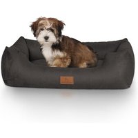 Knuffelwuff Hundebett Dreamline aus Velours schwarz M-L