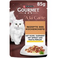 GOURMET A la Carte Nassfutter Katze Adult Huhn garniert mit Pasta-Perlen 26x85 g