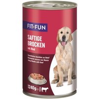 FIT+FUN Nassfutter Hund Audlt, Ragout, Rind 6x1,24 kg
