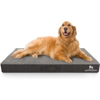Knuffelwuff orthopädische Hundematte Ellenie aus Teddymaterial und Velours grau L