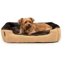 Lionto Hundebett mit Wendekissen braun/ beige L
