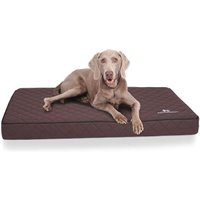 Knuffelwuff Orthopädische Hundematte Juna aus laser-gestepptem Kunstleder braun L