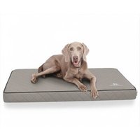 Knuffelwuff Orthopädische Hundematte Juna aus laser-gestepptem Kunstleder grau L