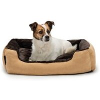 Lionto Hundebett mit Wendekissen braun/ beige M