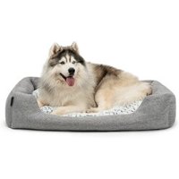Lionto Hundebett mit Wendekissen meliert grau L