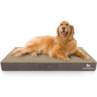 Knuffelwuff orthopädische Hundematte Ellenie aus Teddymaterial und Velours beige L
