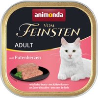 animonda Vom Feinsten Nassfutter Katze, Adult, Putenherzen 32x100 g