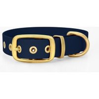 THE DOG IDEA Biothane Halsband Gold Navy S