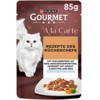 GOURMET A la Carte Nassfutter Katze Adult Hochseefisch an Reis-Gemüsekomposition 26x85 g