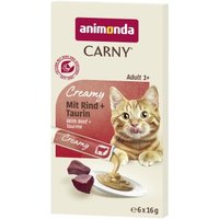 animonda Carny Cream 6x16g Rind und Taurin 6x16 g
