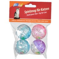 FIT+FUN Spielzeug Rasselbälle 4er-Pack
