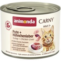 animonda Carny Nassfutter Katze Adult Pute und Hühnchenleber 6x200 g