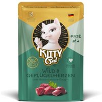 KittyCat Nassfutter Katze, Adult, Paté Wild und Geflügelherzen 6x85 g