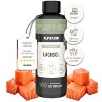 ALPHAZOO Premium Lachsöl für Hunde I Natürliches Omega-3 Fischöl