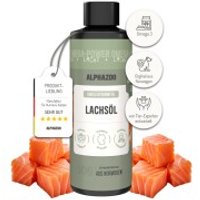 ALPHAZOO Premium Lachsöl für Katzen I Natürliches Omega-3 Fischöl 100 ml