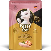 KittyCat Nassfutter Katze, Adult, Filet in Paté Huhn und Shrimps 6x85 g