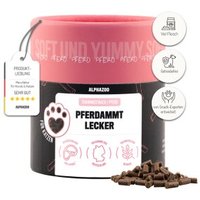 ALPHAZOO Pferdammt Lecker 65g I Leckerli für Katzen