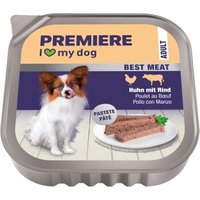 PREMIERE Best Meat Nassfutter Hund, Adult, Huhn mit Rind 16x100 g