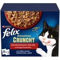 Felix Sensations Crunchy Katzennassfutter in Gelee Sorten-Mix 20x85g