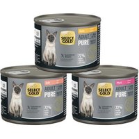 SELECT GOLD Nassfutter Katze Pure Mixpaket 6 x 200g